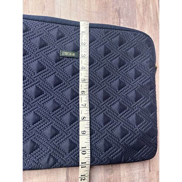 Tumi Laptop Sleeve Quilted Navy Blue Computer Case In Exc Cond - Picture 7 of 10